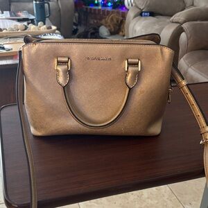 Michael Kors Metallic Gold Satchel